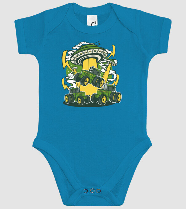 TRACTOR model turcoaz pe tricou