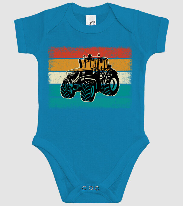 TRACTOR model turcoaz pe tricou