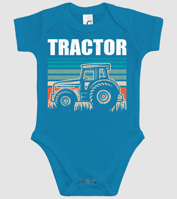 TRACTOR model turcoaz pe tricou