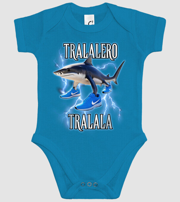 Tralalero Tralala model turcoaz pe tricou