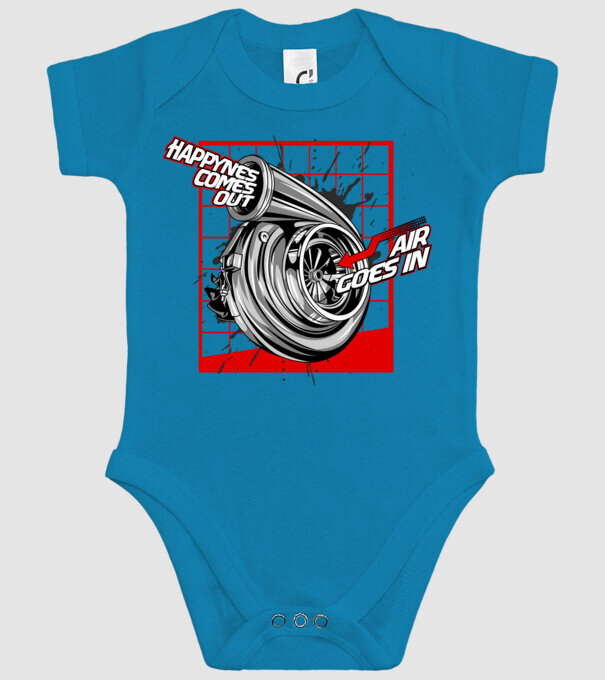 Turbo model turcoaz pe tricou