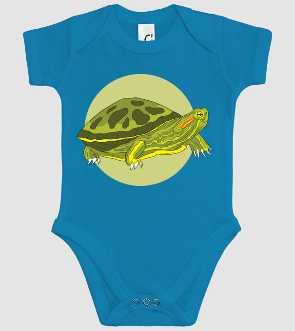 Turtle model turcoaz pe tricou