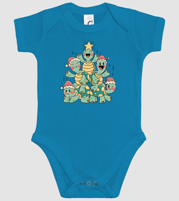 Turtle christmas tree model turcoaz pe tricou