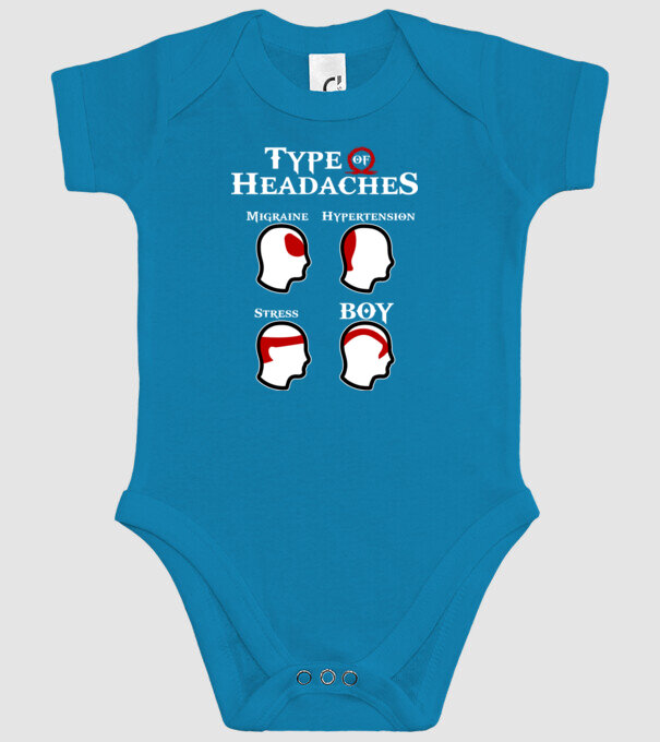 Type of Headaches - God of War model turcoaz pe tricou