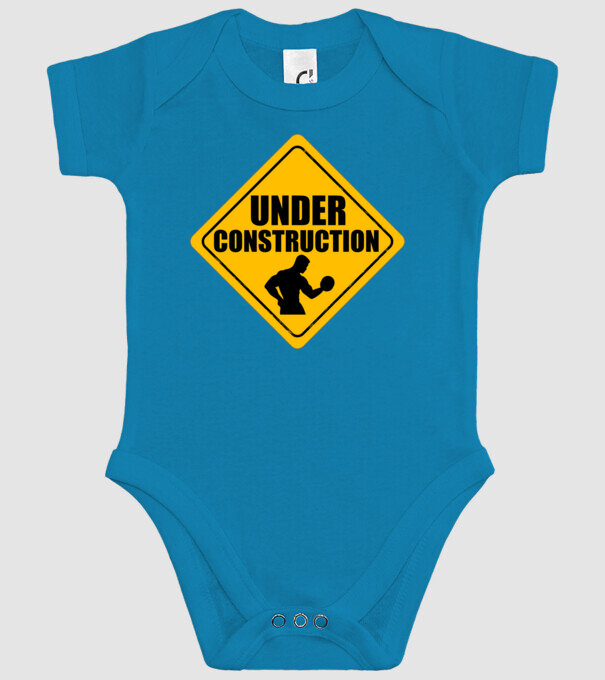 Under Construction model turcoaz pe tricou