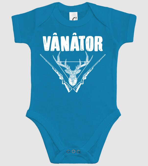 vânător model turcoaz pe tricou