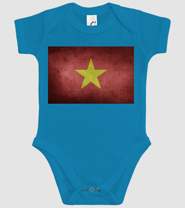 VIETNAM model turcoaz pe tricou