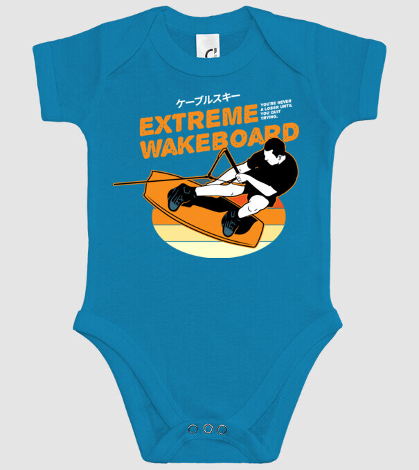 Wakeboard model turcoaz pe tricou