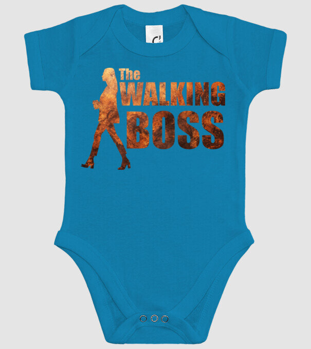 Walking bos model turcoaz pe tricou