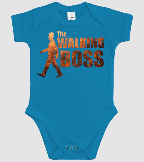 Walking boss model turcoaz pe tricou