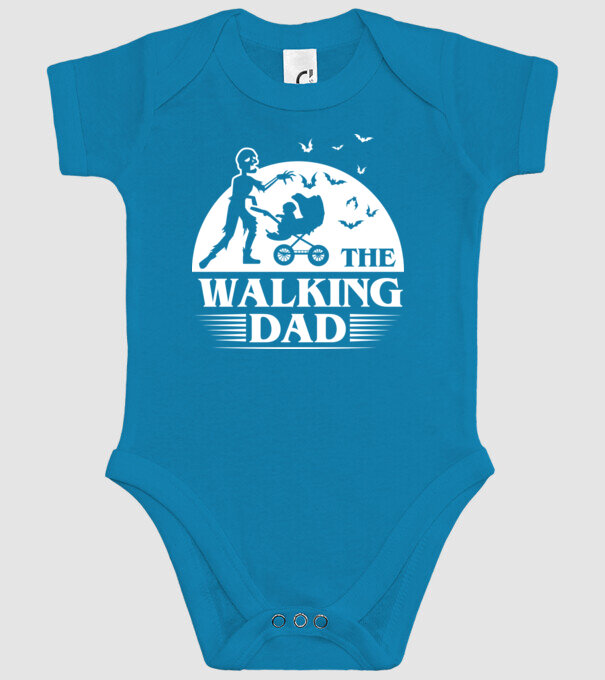 Walking dad model turcoaz pe tricou