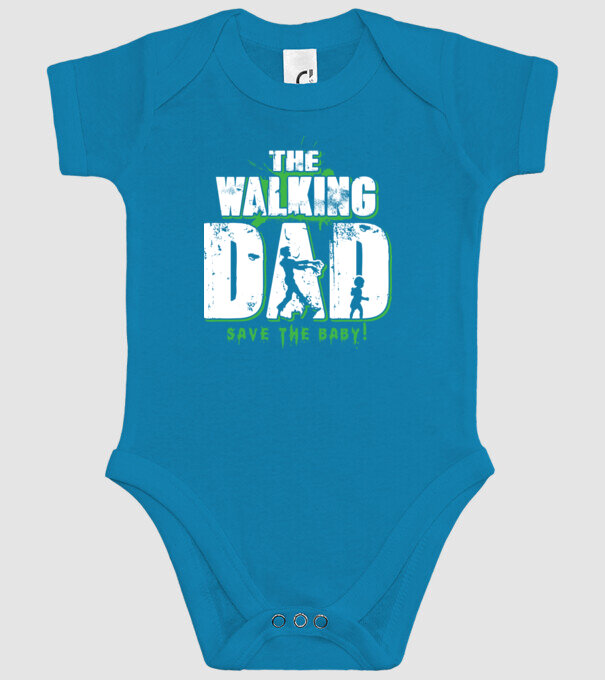 Walking dad green model turcoaz pe tricou