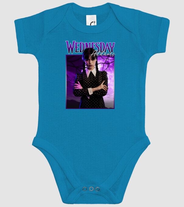 Wednesday Addams model turcoaz pe tricou