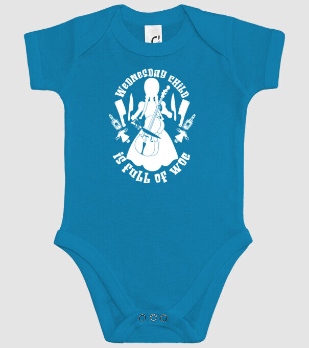 Wednesday child is full of woe model turcoaz pe tricou