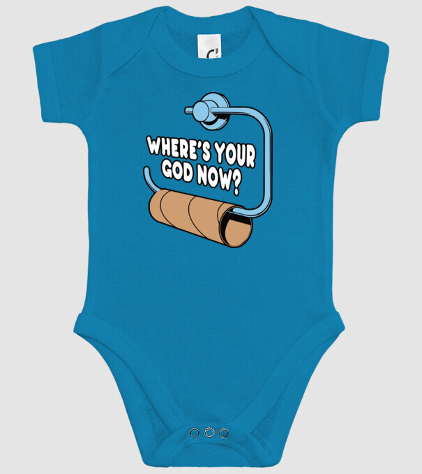 Where's your god now model turcoaz pe tricou