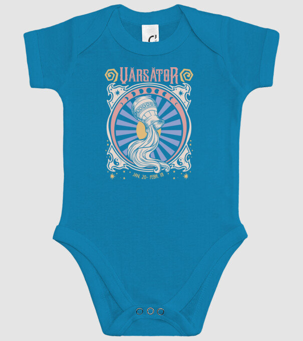 Zodiac Vintage VĂRSĂTOR model turcoaz pe tricou