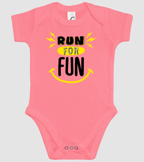 Run for fun model roz pe tricou