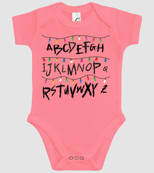 abcdef stanger things model roz pe tricou