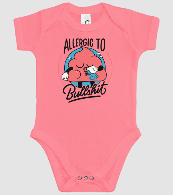 Allergic to bullshit antisocial model roz pe tricou