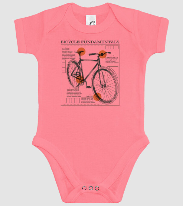 Bicycle fundamentals model roz pe tricou