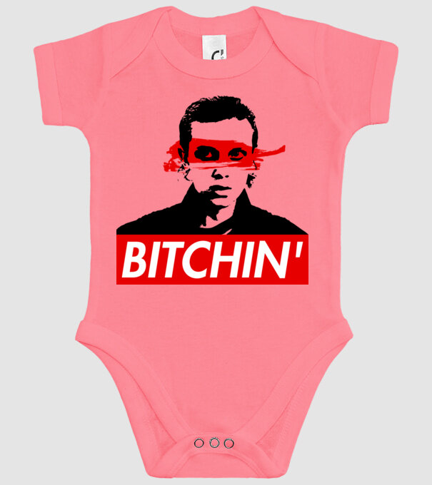 bitchin eleven model roz pe tricou
