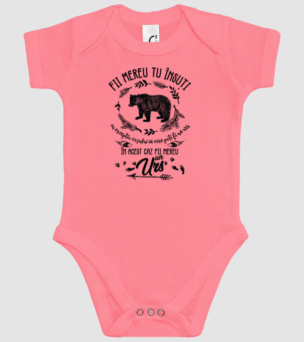 fii mereu tu însuți, cu excepția cazului în care poți fi un urs, în acest caz fii mereu un urs! model roz pe tricou