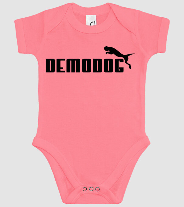 demodog logo black model roz pe tricou