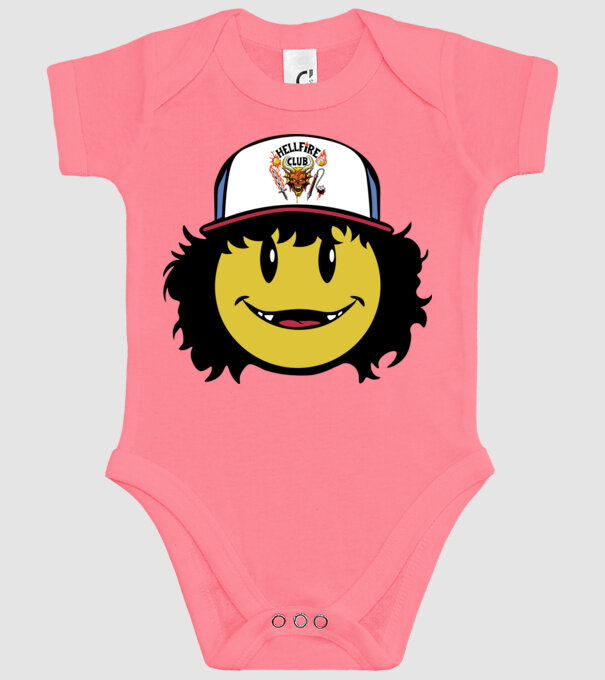 dustinhappyface model roz pe tricou