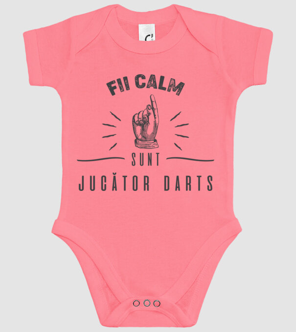fii calm, sunt jucător darts model roz pe tricou