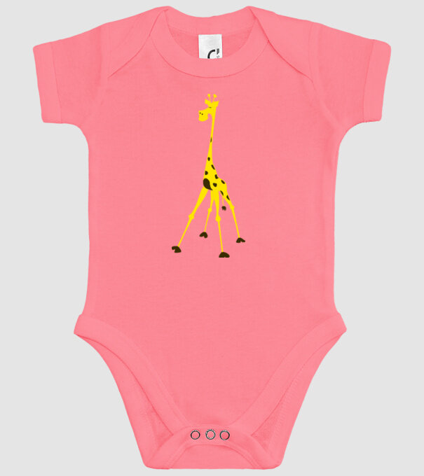 Giraffe model roz pe tricou