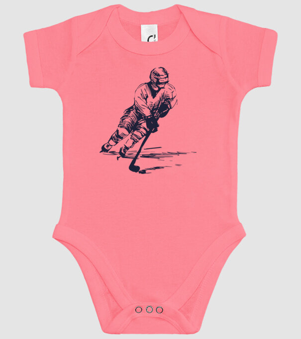 Hockey player model roz pe tricou