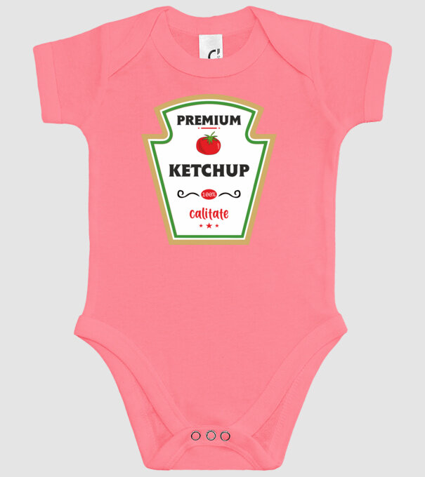 ketchup premium - calitate model roz pe tricou