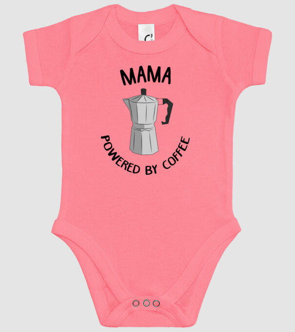Mama powered by coffee_D1655019 model roz pe tricou
