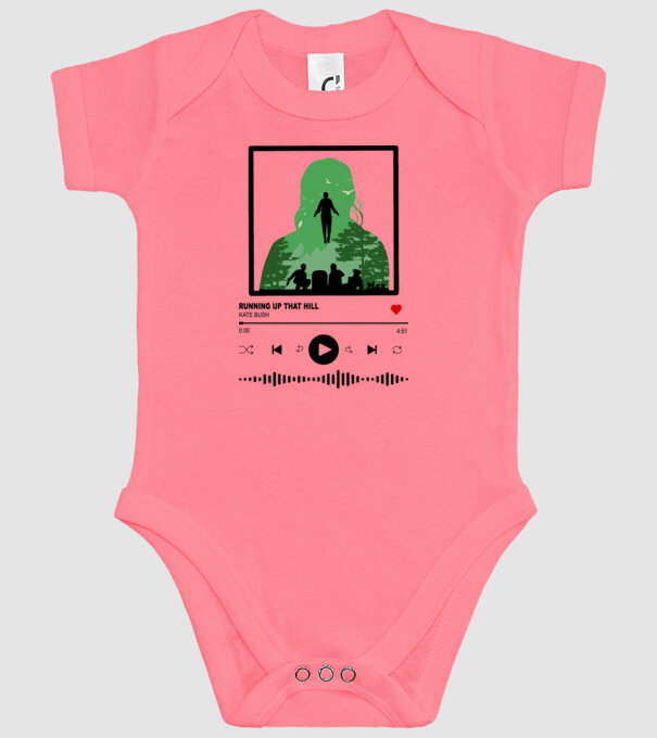 maxs favourite song stranger things model roz pe tricou