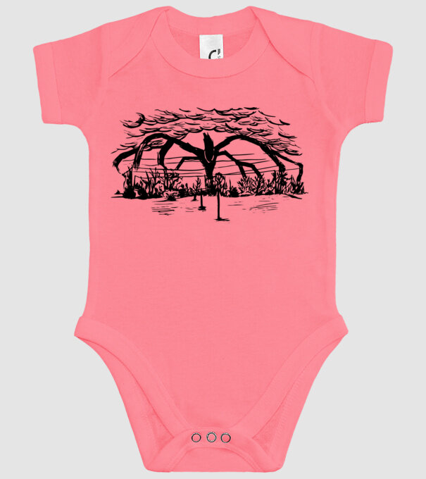 mind flayer drawing stranger things model roz pe tricou
