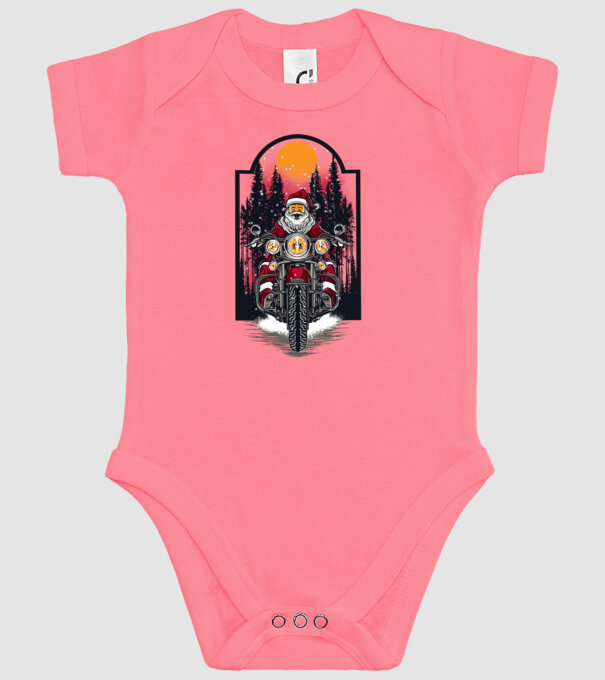 Motor santa model roz pe tricou