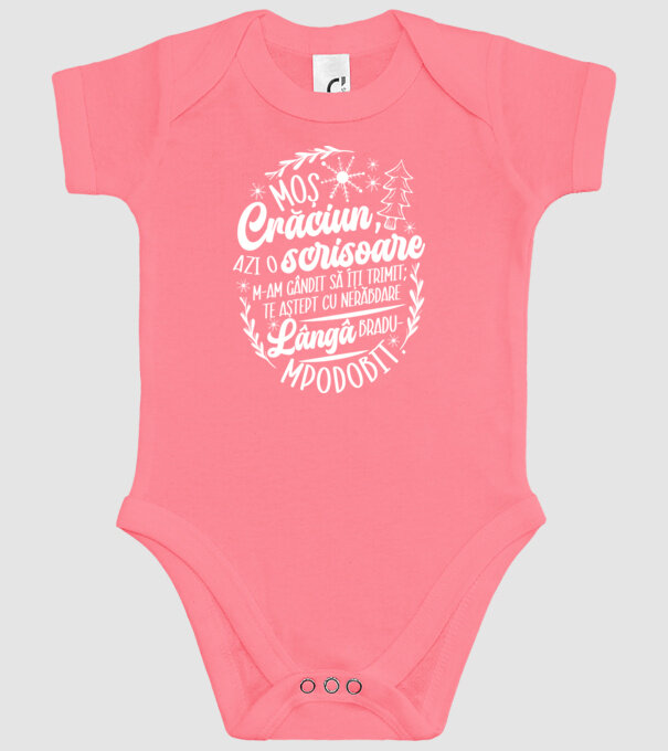 Moş Crăciun model roz pe tricou