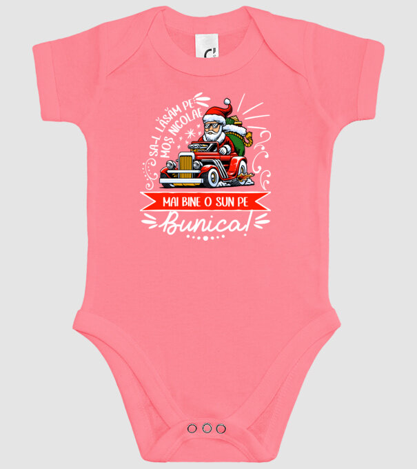 Să-l lăsăm pe Moș Nicolae, mai bine o sun pe bunica! model roz pe tricou
