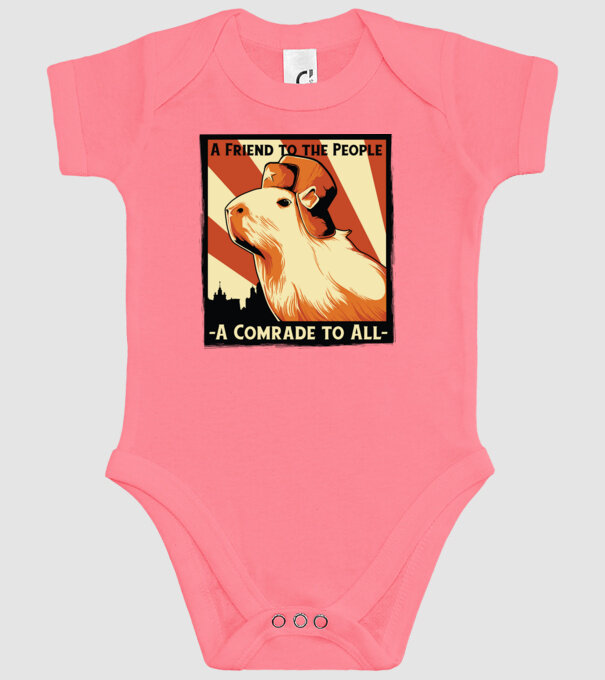 Soviet Capybara model roz pe tricou