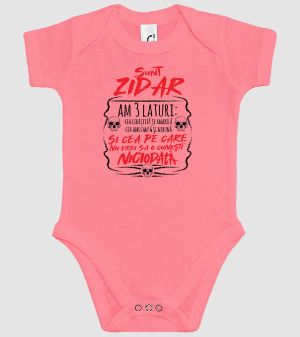 sunt zidar am 3 laturi model roz pe tricou