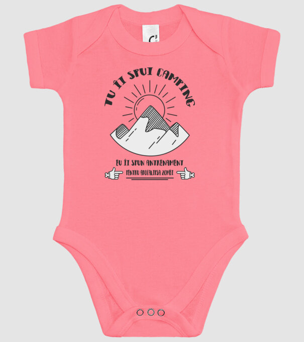tu îi spui camping, eu îi spun antrenament pentru apocalipsa zombi model roz pe tricou