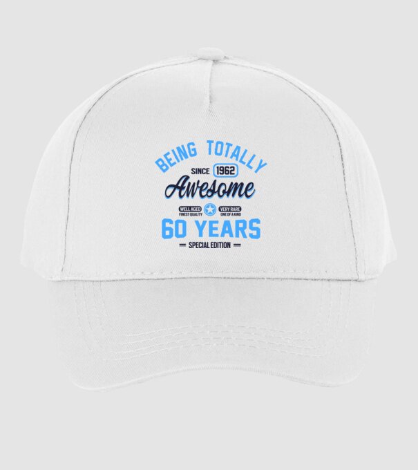 60 years of being totally awesome model alb pe tricou