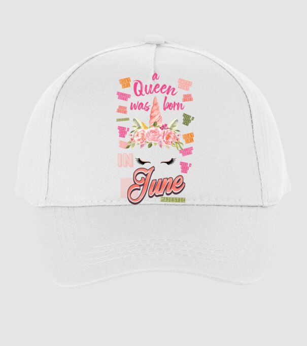 A queen was born in JÚNIUS model alb pe tricou