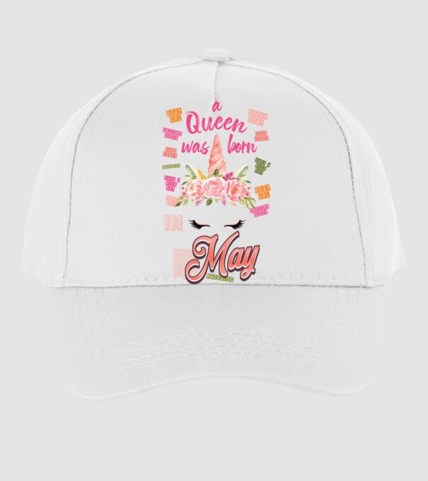 A queen was born in MÁJUS model alb pe tricou