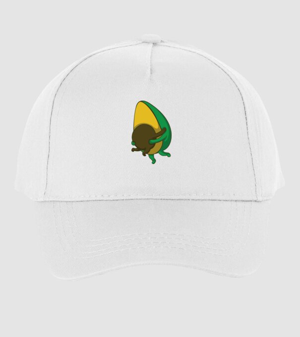Avocado model alb pe tricou