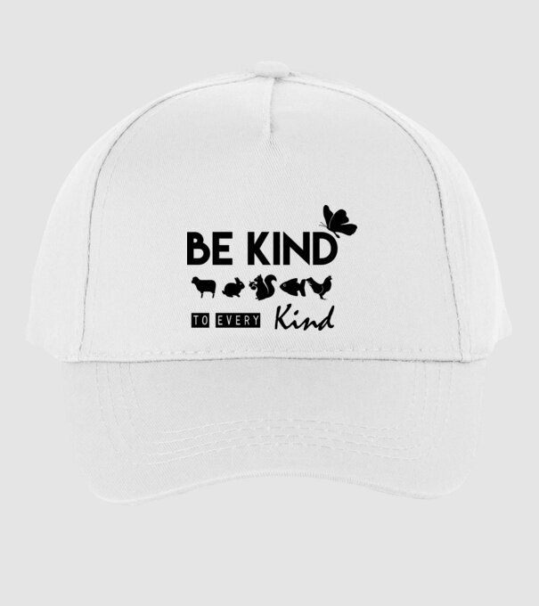 Be kind to every kind model alb pe tricou