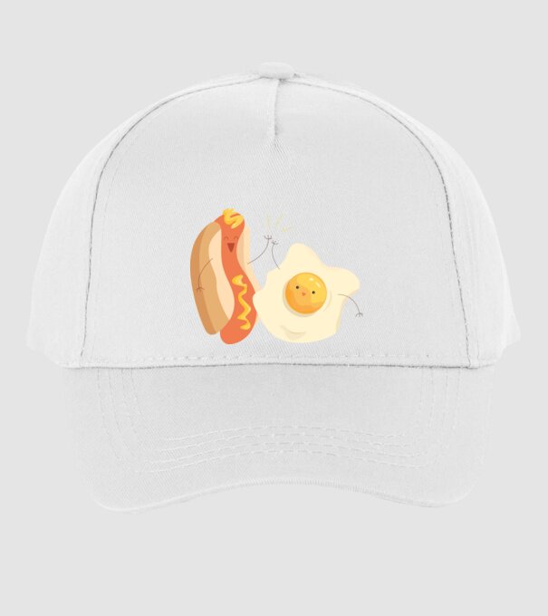 best friends hot dog egg model alb pe tricou