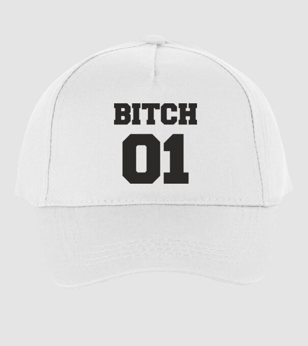 Bitch 01 model alb pe tricou