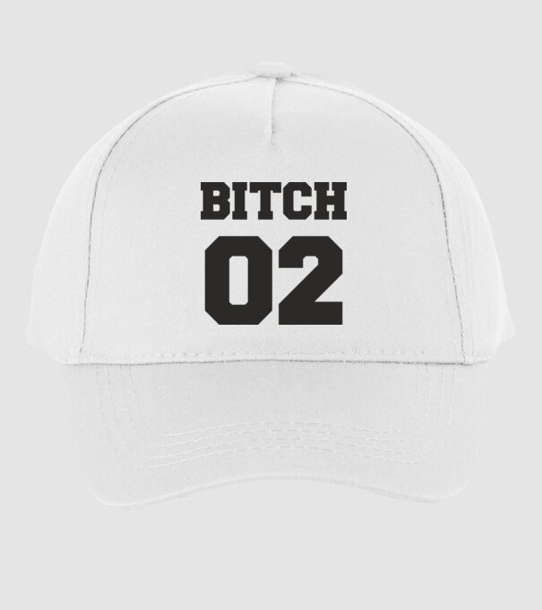 Bitch 02 model alb pe tricou