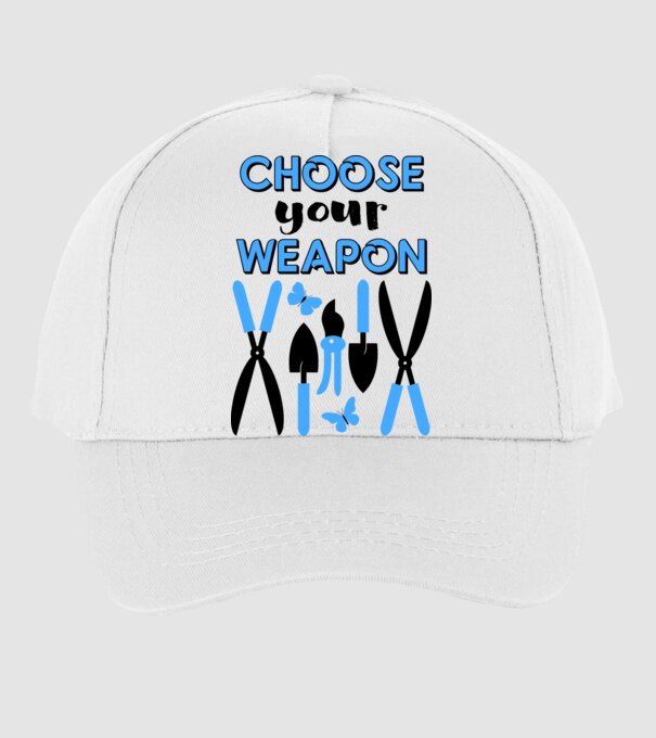 Choose your weapon model alb pe tricou